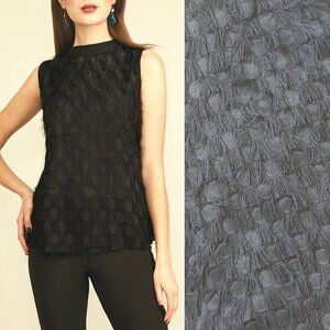 Designer Kay Celine Eyelash tank sleeveless blouse Small